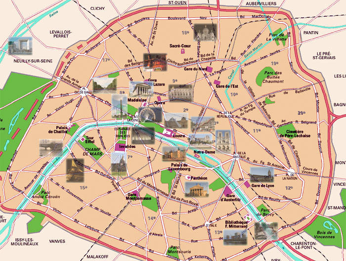 centre ville paris carte